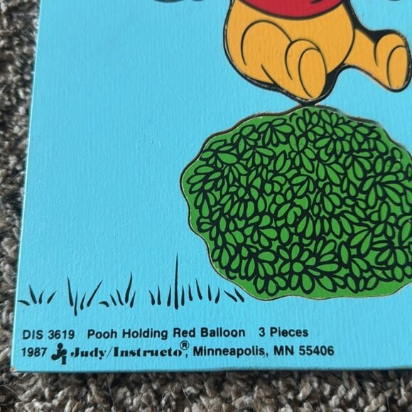 Disney Vintage 1987 Winnie The Pooh Wooden Tray Puzzle - Picture 2 of 7